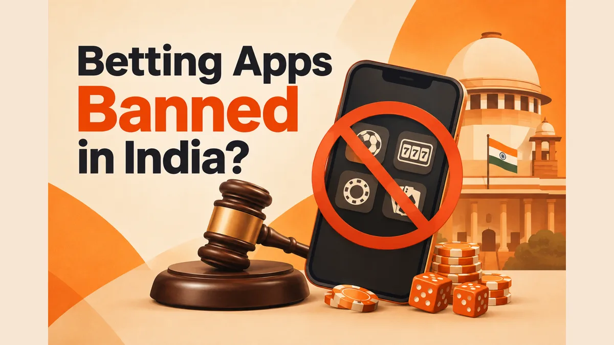 Cover illustration for the blog post: Betting Apps Banned in India: What Is Actually on the Record?