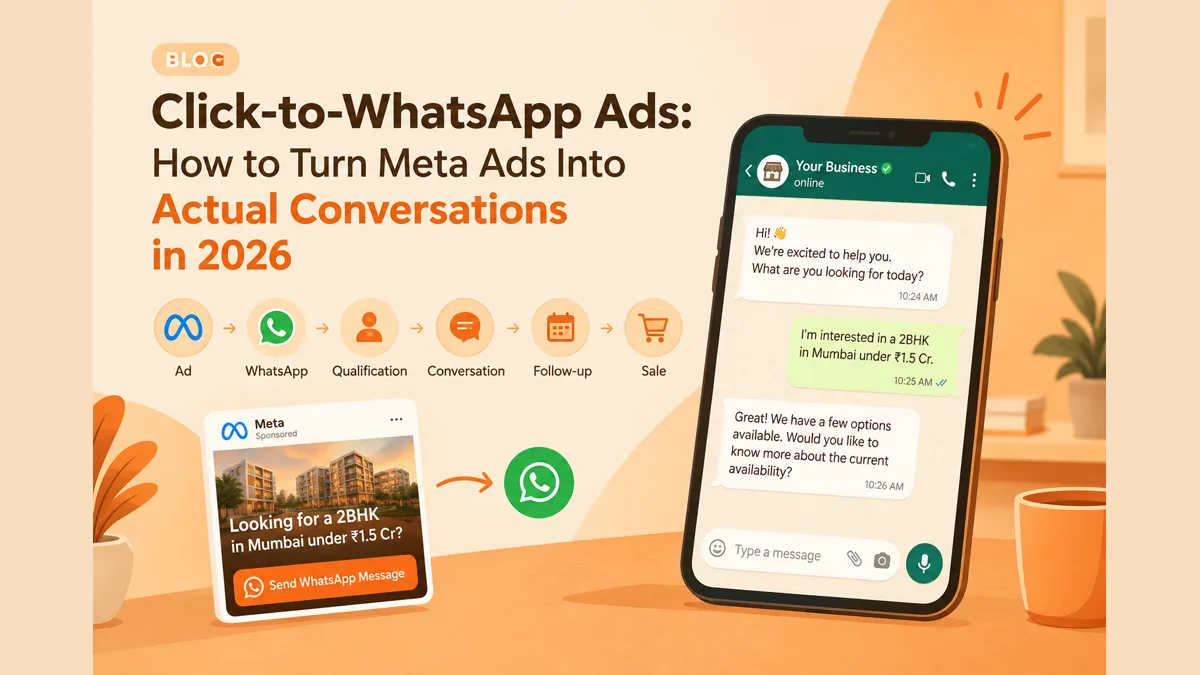 Cover illustration for the blog post: Click-to-WhatsApp Ads: How to Turn Meta Ads Into Actual Conversations in 2026