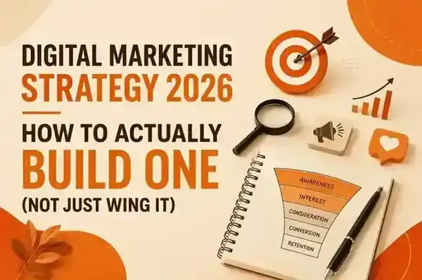 Cover illustration for the blog post: Digital Marketing Strategy 2026 — How to Actually Build One (Not Just Wing It)