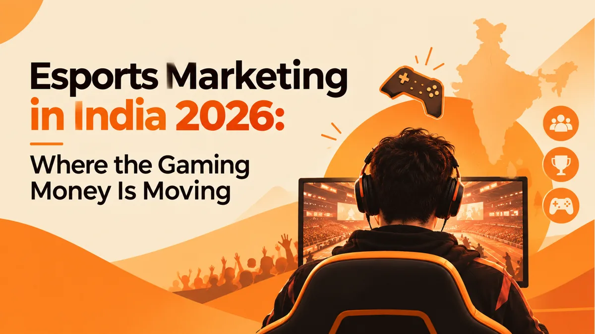 Cover illustration for the blog post: Esports Marketing in India 2026: Where the Gaming Money Is Moving