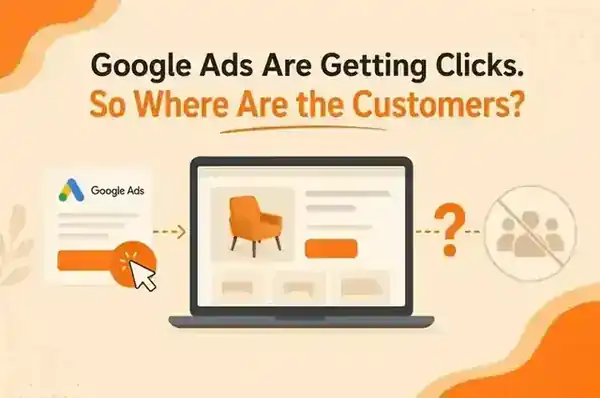 Cover illustration for the blog post: Your Google Ads Are Getting Clicks. So Where Are the Customers?