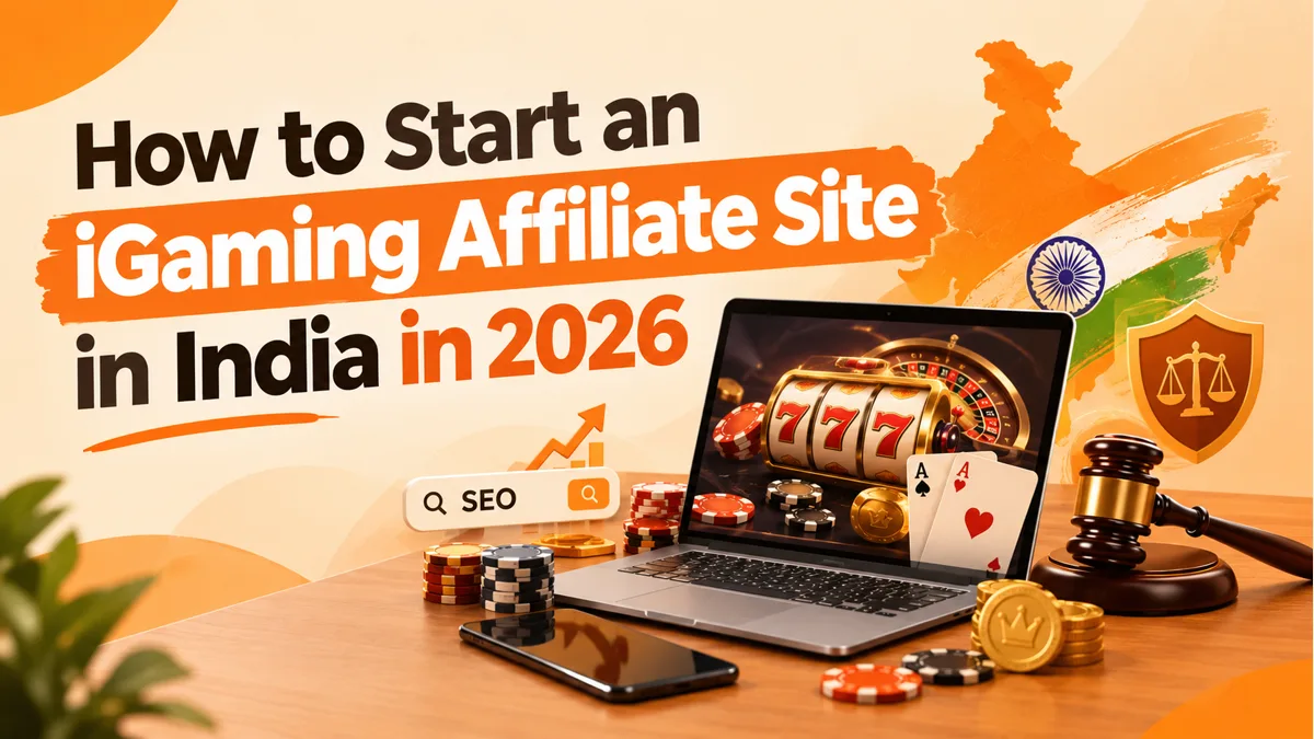 Cover illustration for the blog post: How to Start an iGaming Affiliate Site in India (2026): The Legal & SEO Reality