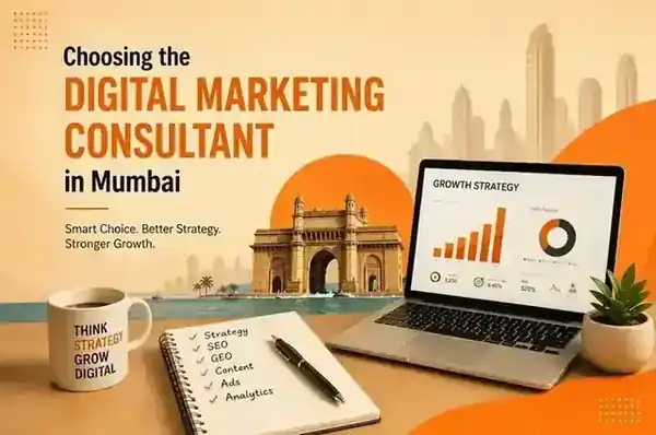Cover illustration for the blog post: How to Choose a Digital Marketing Consultant in Mumbai (Without Getting Scammed)